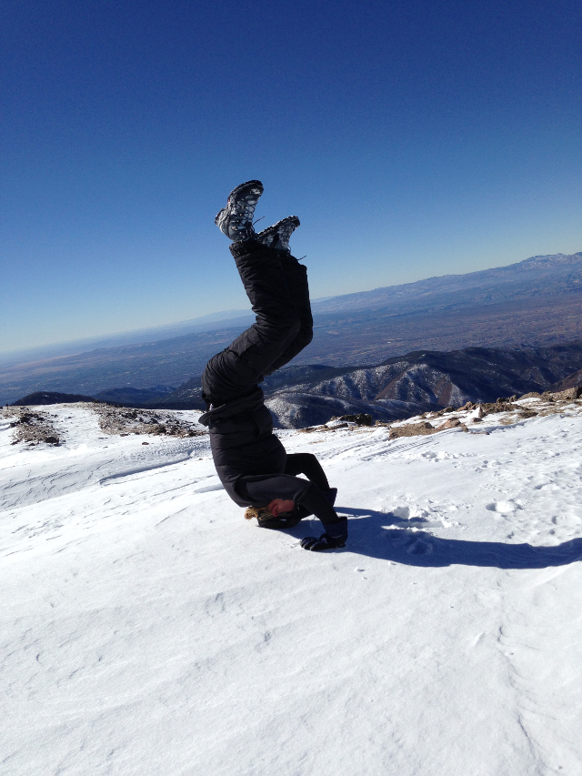 irena ossola headstand balance mount baldie