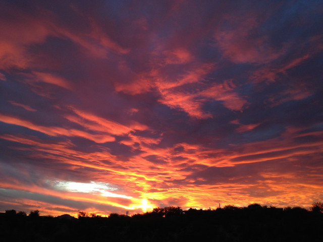 Sunset Tucson Arizona training cycling