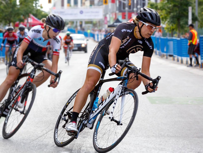 Irena Ossola racing in Canada