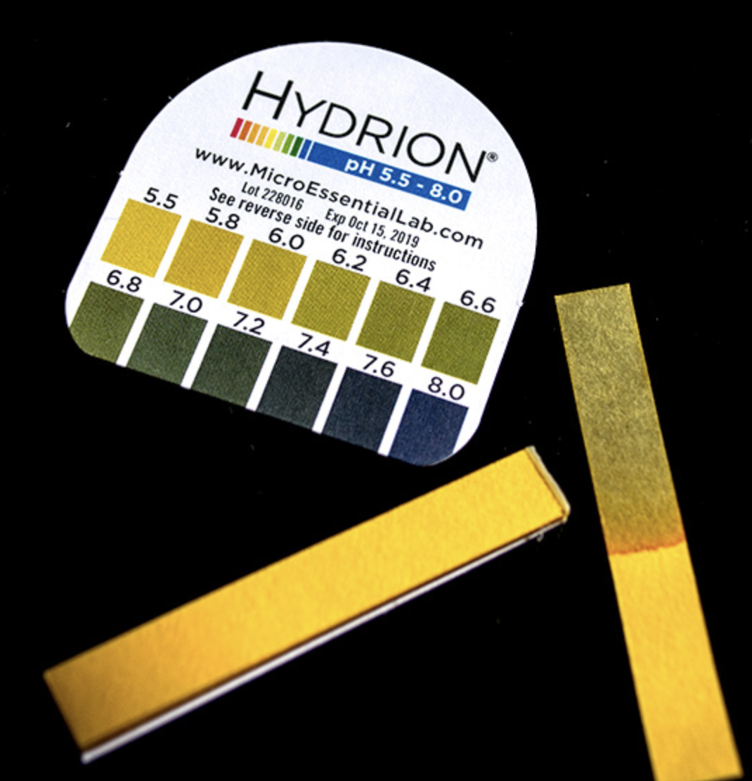 use ph paper to measure ph levels before and after taking ph adjust